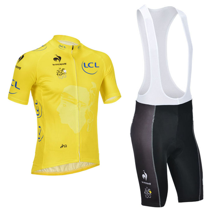 Maillot Tour de France 2013 mangas cortas tirantes amarillo